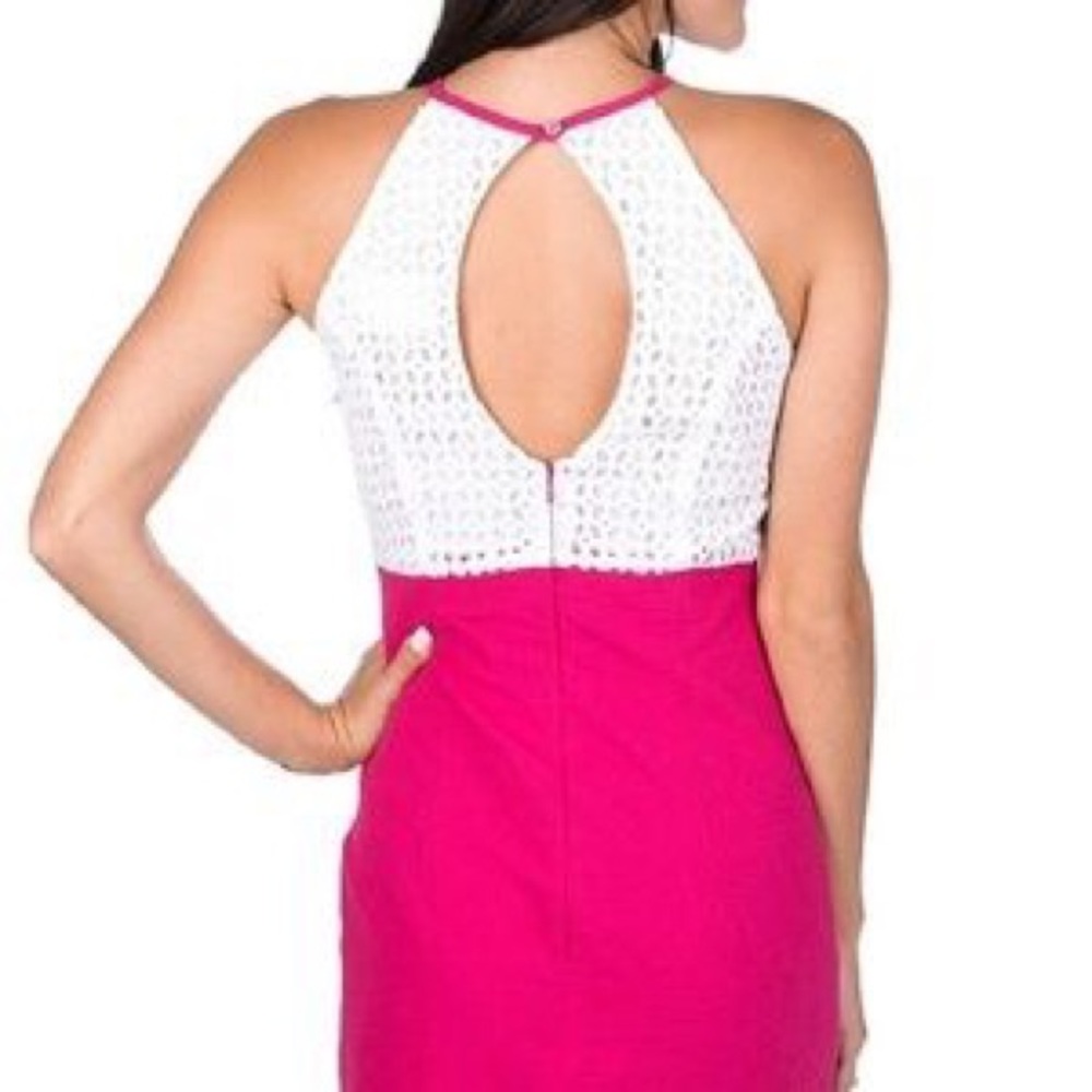 Lauren James Olivia Seersucker Dress - Raspberry